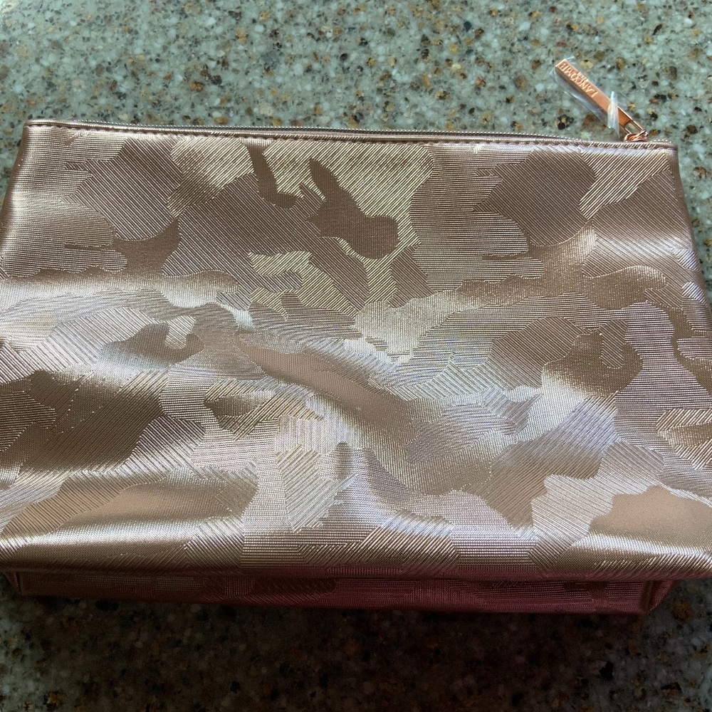 New Lancôme makeup bag golden rose animal pattern